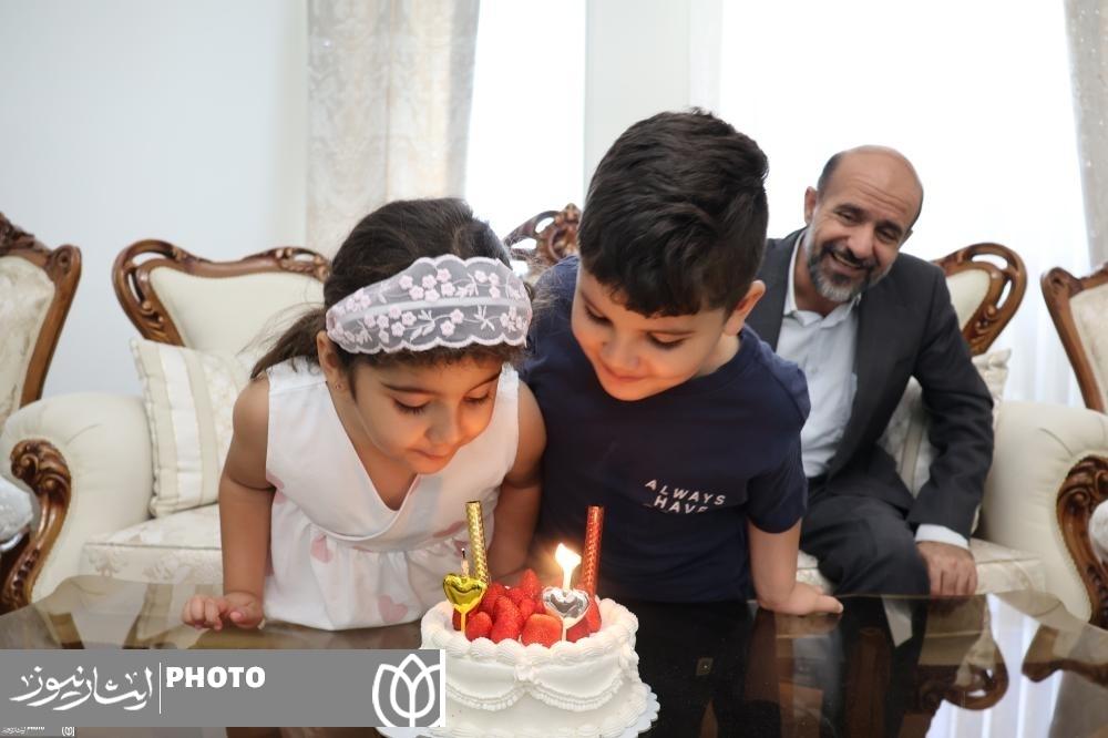 جشن تولدی برای فرزندان شهید مدافع امنیت