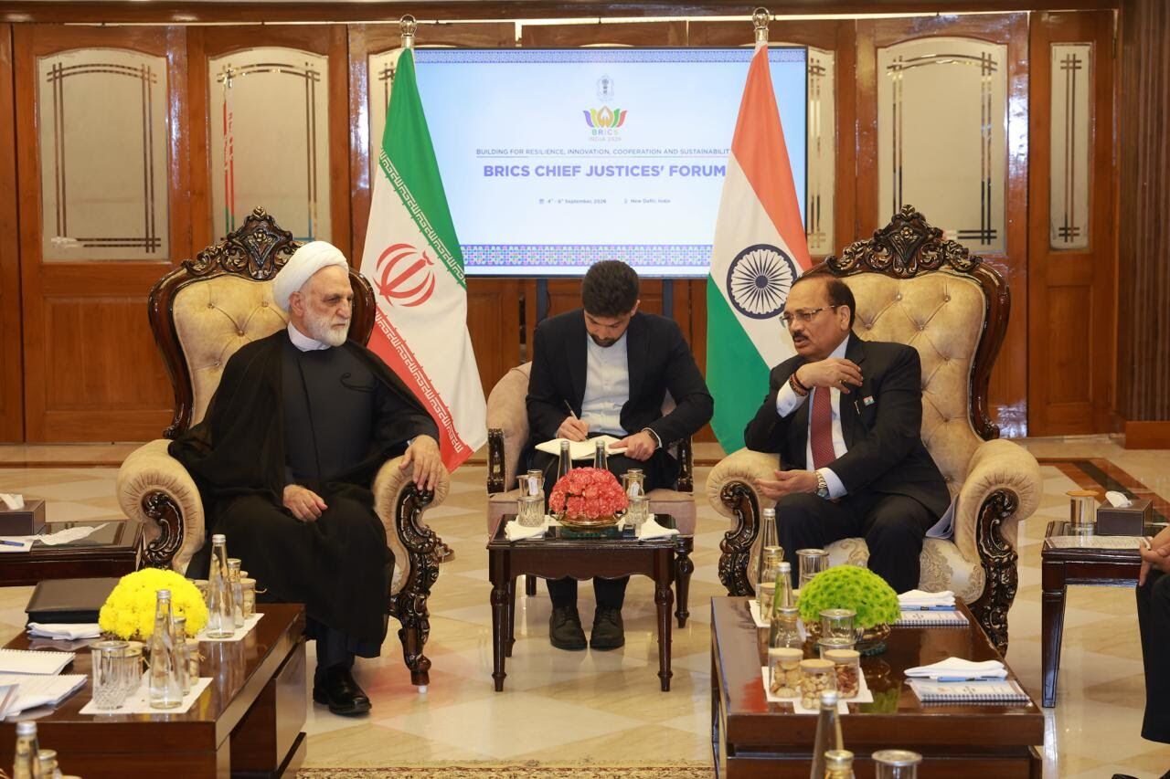 Iranian, Indian judicial officials discuss cooperation on BRICS summit sidelines