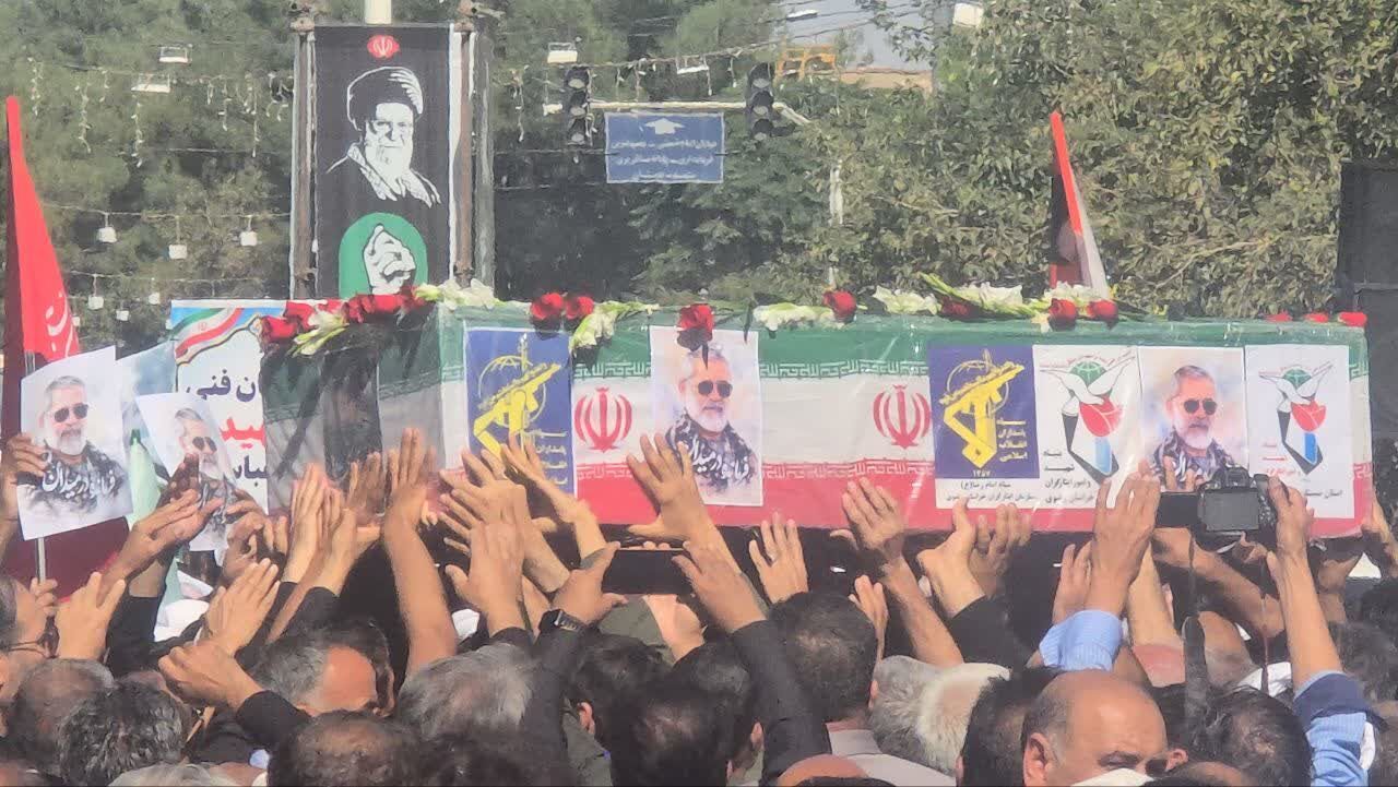 تشییع پیکر شهید سردار حسین ظریفی در گناباد