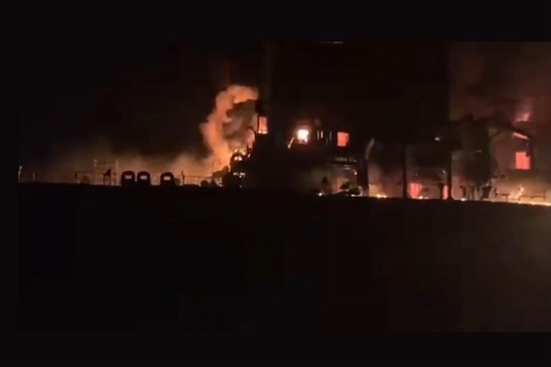 Supertanker Catches Fire after Hitting Sea Mine in Strait of Hormuz