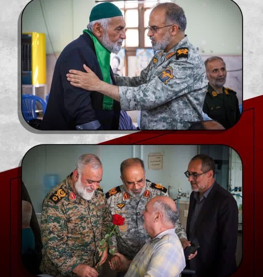 تکریم ایثارگران در بازدید سردار نقدی و سردار موحد از جانبازان ساری