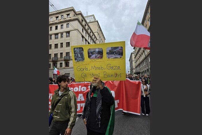 Milan rally commemorates Iranian, Palestinian children killed in war